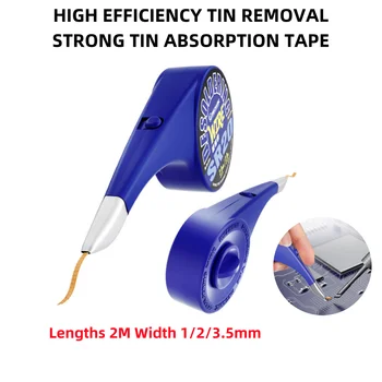 ช่าง SR20 Desoldering Braid เชื่อม Solder Remover Wick 1/2/3.5 มม.การควบคุมที่ถูกต้อง Sucker Braid สําหรับ BGA เชื่อมซ่อม