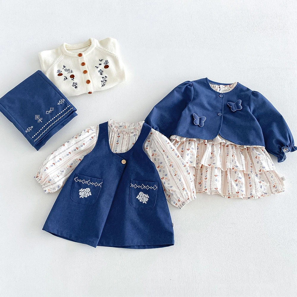 MILANCEL Kinderkleid Herbst 1-6T Süßes Blumenkleid für Mädchen Lose Kinderkleidung Koreanische Version Mädchen Prinzessinnenkleid – Detail 12