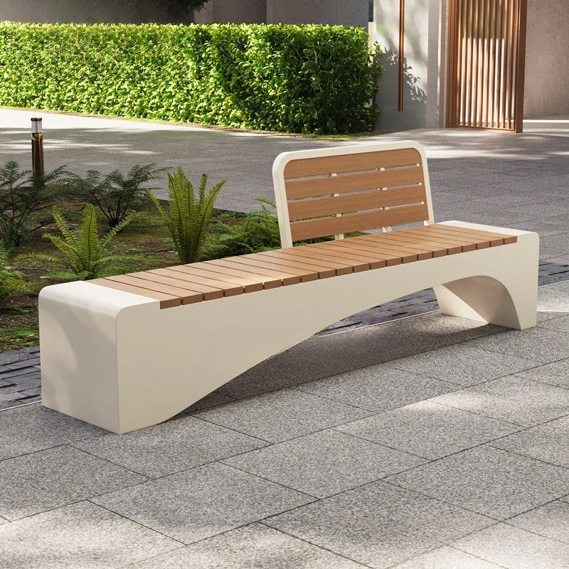 Landscape seat Shopping mall square Leisure bench with backrest