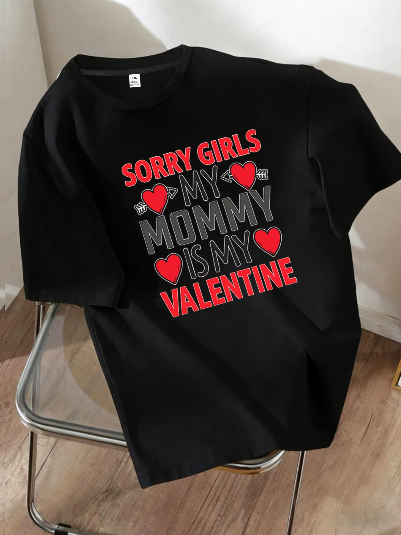 

[YJ01076] Женская футболка с принтом «Извините, девочки, моя мама — мой Валентин», больших размеров, с круглым вырезом, повседневная, с коротким рукавом, летняя, модная