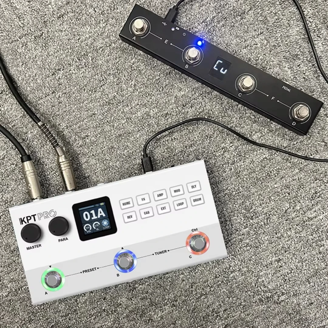 M-VAVE Yuimer KPT PRO Professional Guitar Effects Processor with Drum Machine XLR Output and Bluetooth Function