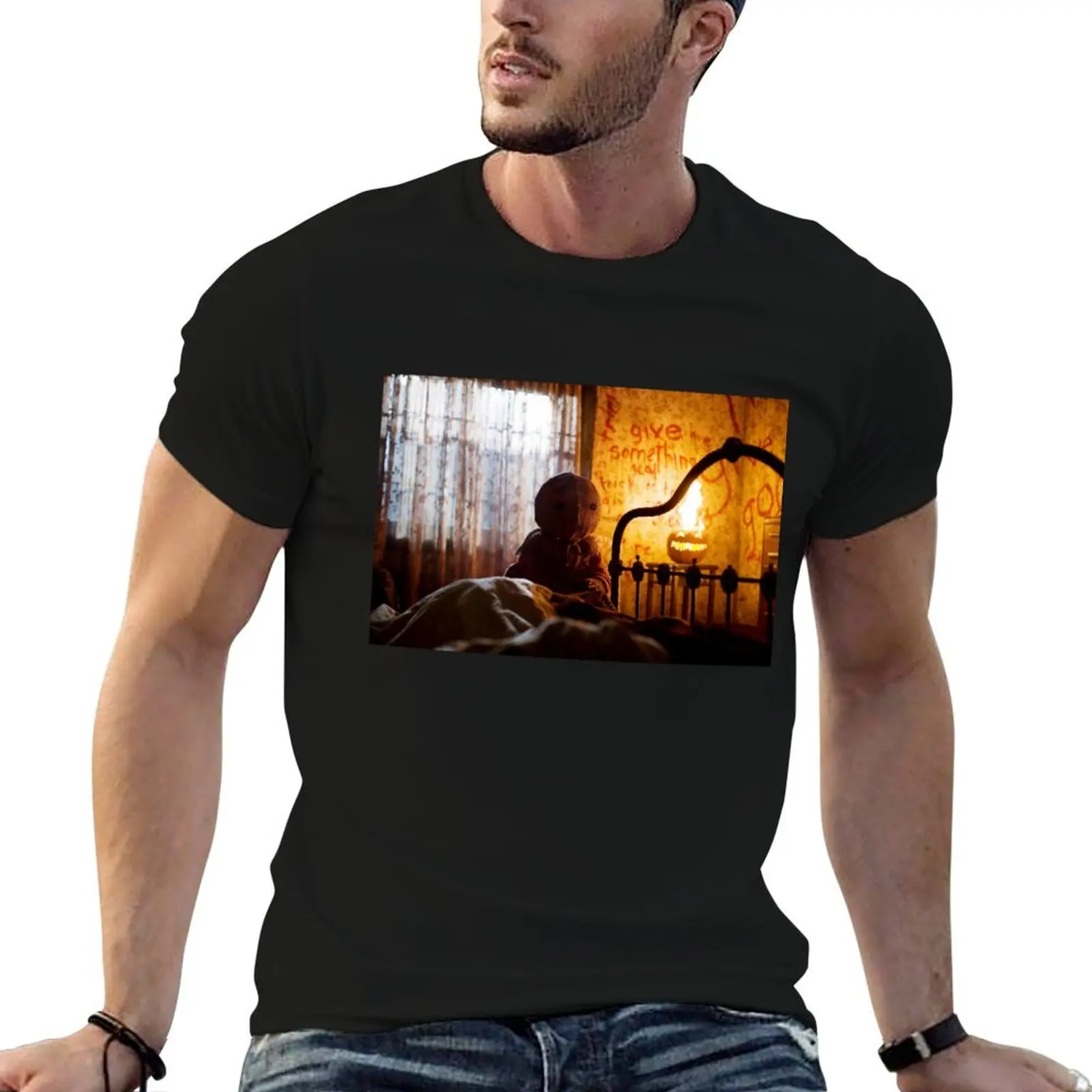 

Flaming Jack O Lantern T-Shirt funny t shirts man t shirts for man cotton T-Shirt
