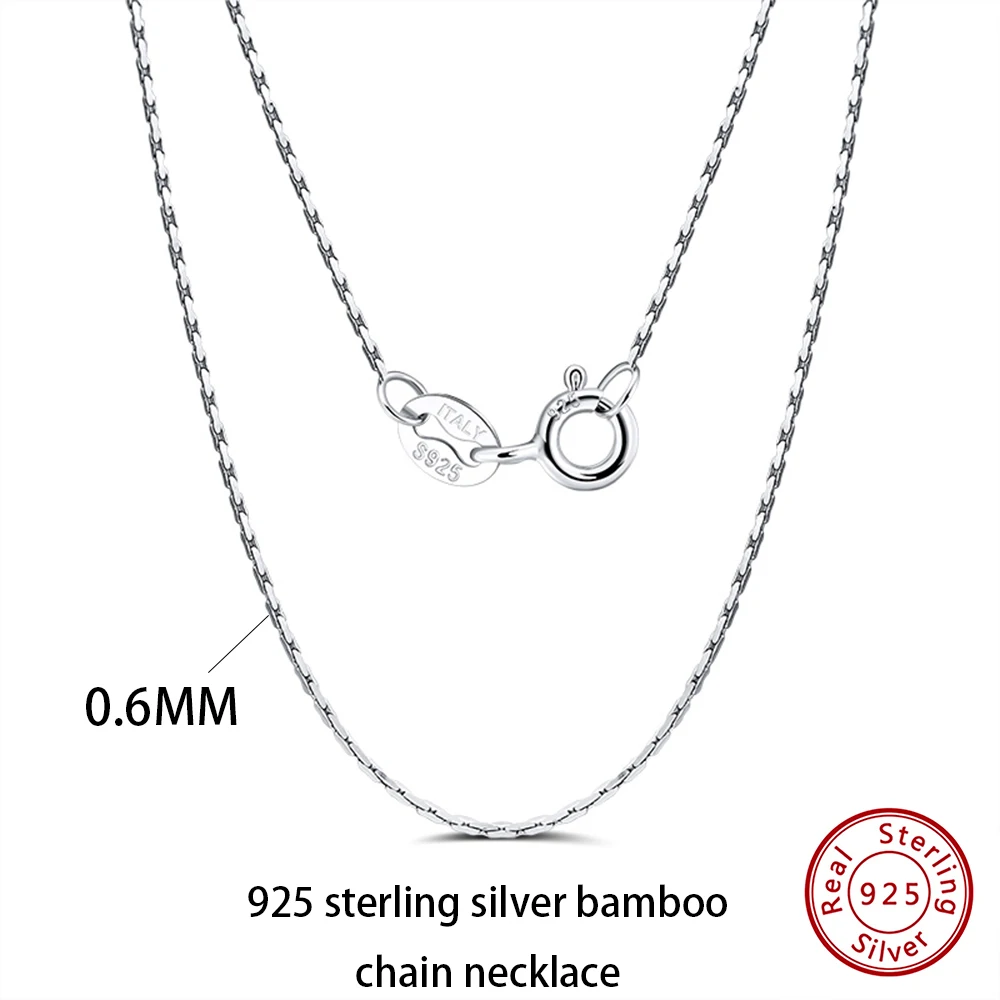 Unisex 925 Sterling Silver Basic Chain Necklace