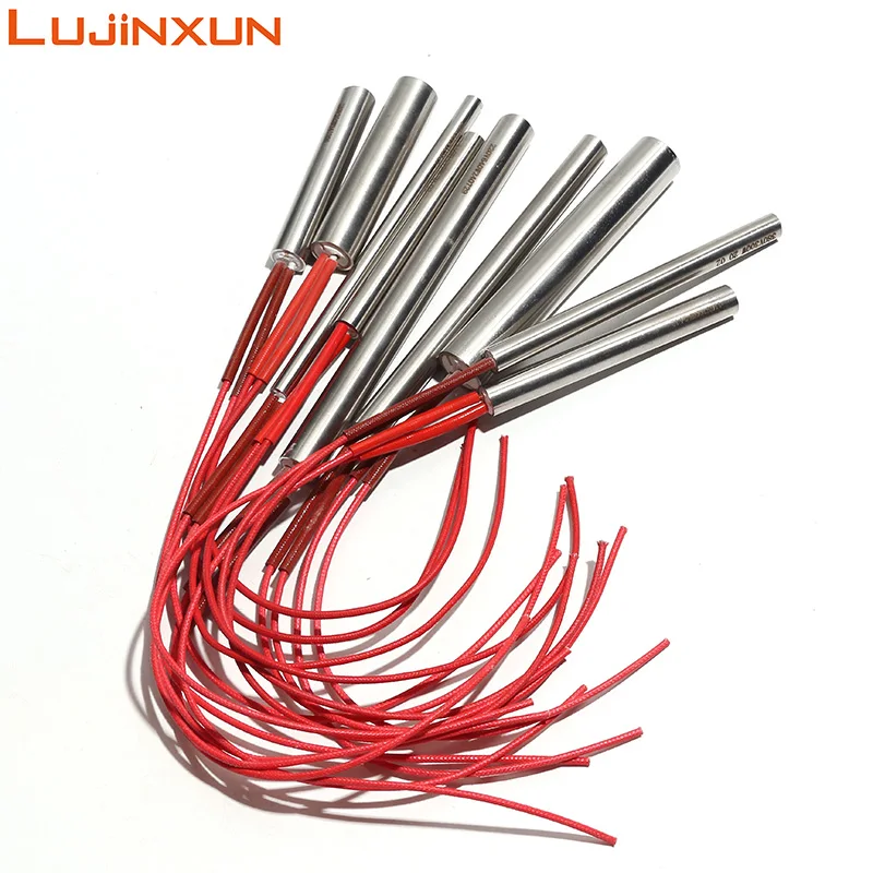 Luxinxun cartucho resistores aquecedor 16mm/20mm resistência tubo de calor elétrico de extremidade única 100-500mm 2 tamanhos