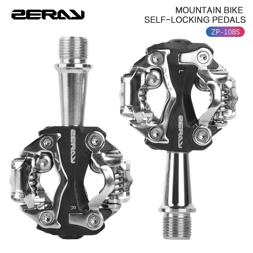 ZERAY MTB Pedals 108S Self-locking Mountain Bike SPD Pedal Bicycle Bearing Left and Right Pedales Cycling Parts