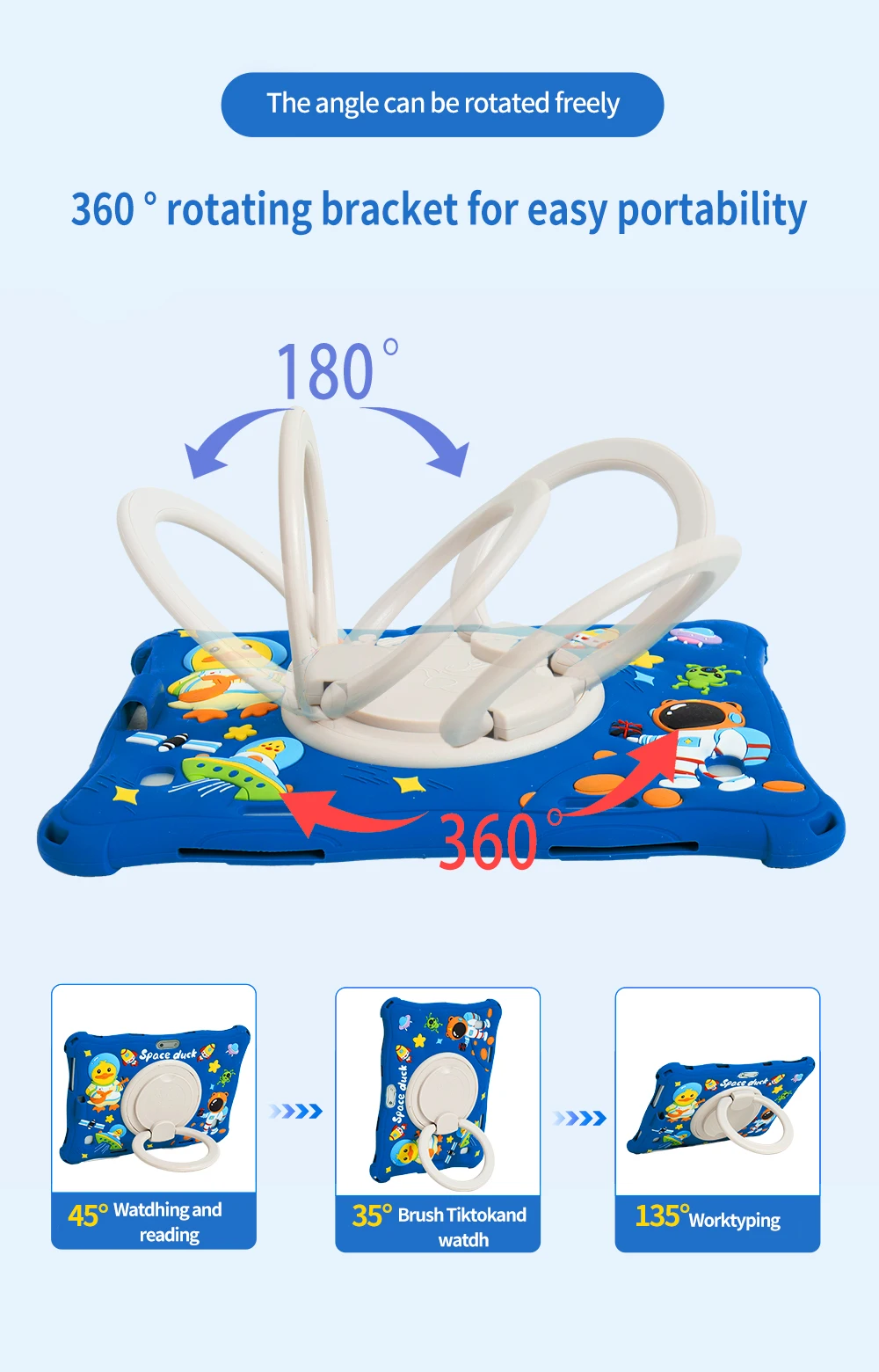 BDF Kids 10,1 Zoll Tablet Android 11 PC 4 GB Ram 64 GB Rom 3G SIM-Kartensteckplatz Eingebaute Kinderprogrammsoftware WiFi Bluetooth – Detail 14