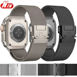 Milanese Loop Strap For Apple Watch Band Ultra 2 49mm 46mm 45mm 44mm 42mm Stainless Steel Metal for iWatch Series 10 9 8 7 6 5 4