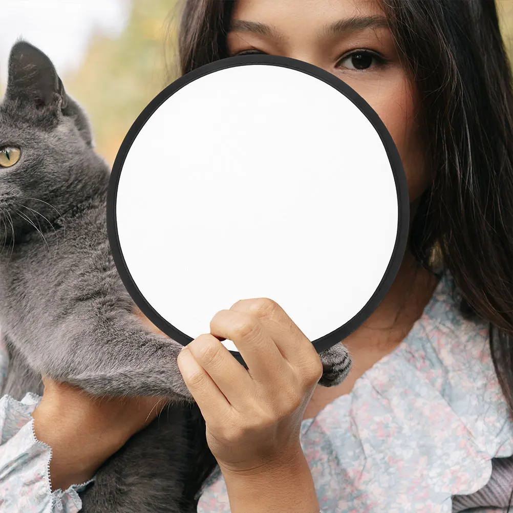 

Folding Fan Portable Small Circular H Fans for Performance Dance Party Decoration Lightweight Easy to Carry Store Plastic