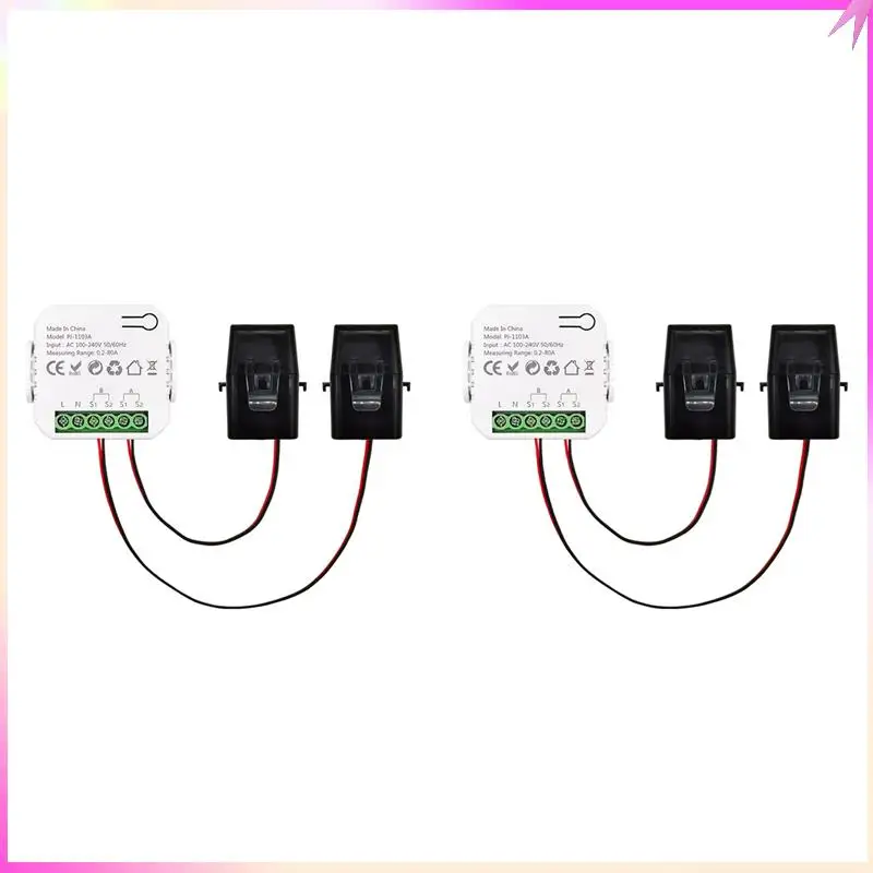 

B68C 2X Tuya Smart Energy Meter Power Production Consumption Bidirectional Power Monitor 0.2-80A Support APP Control
