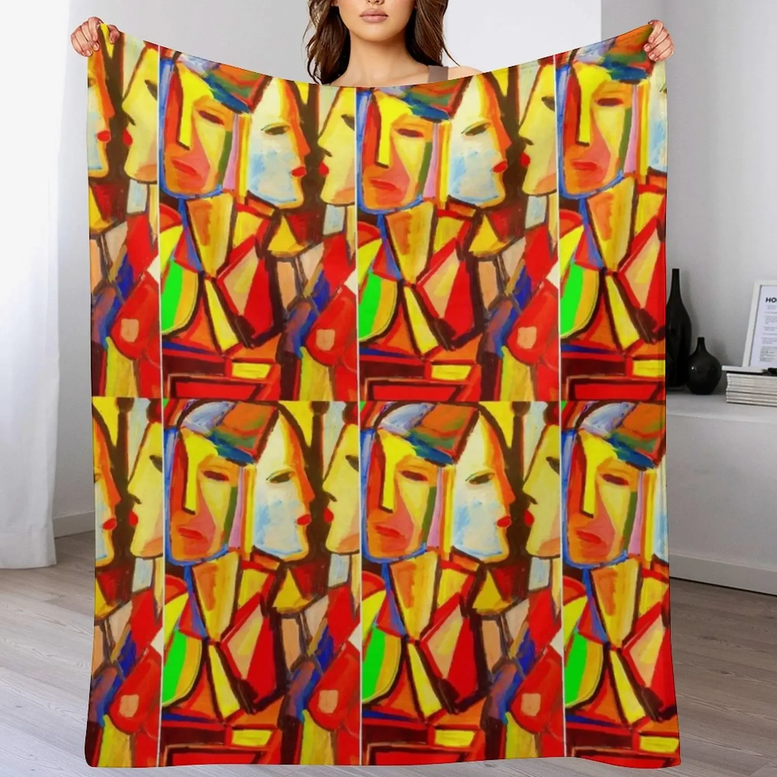 

Faces of art Throw Blanket Luxury Designer Blankets For Bed Blankets