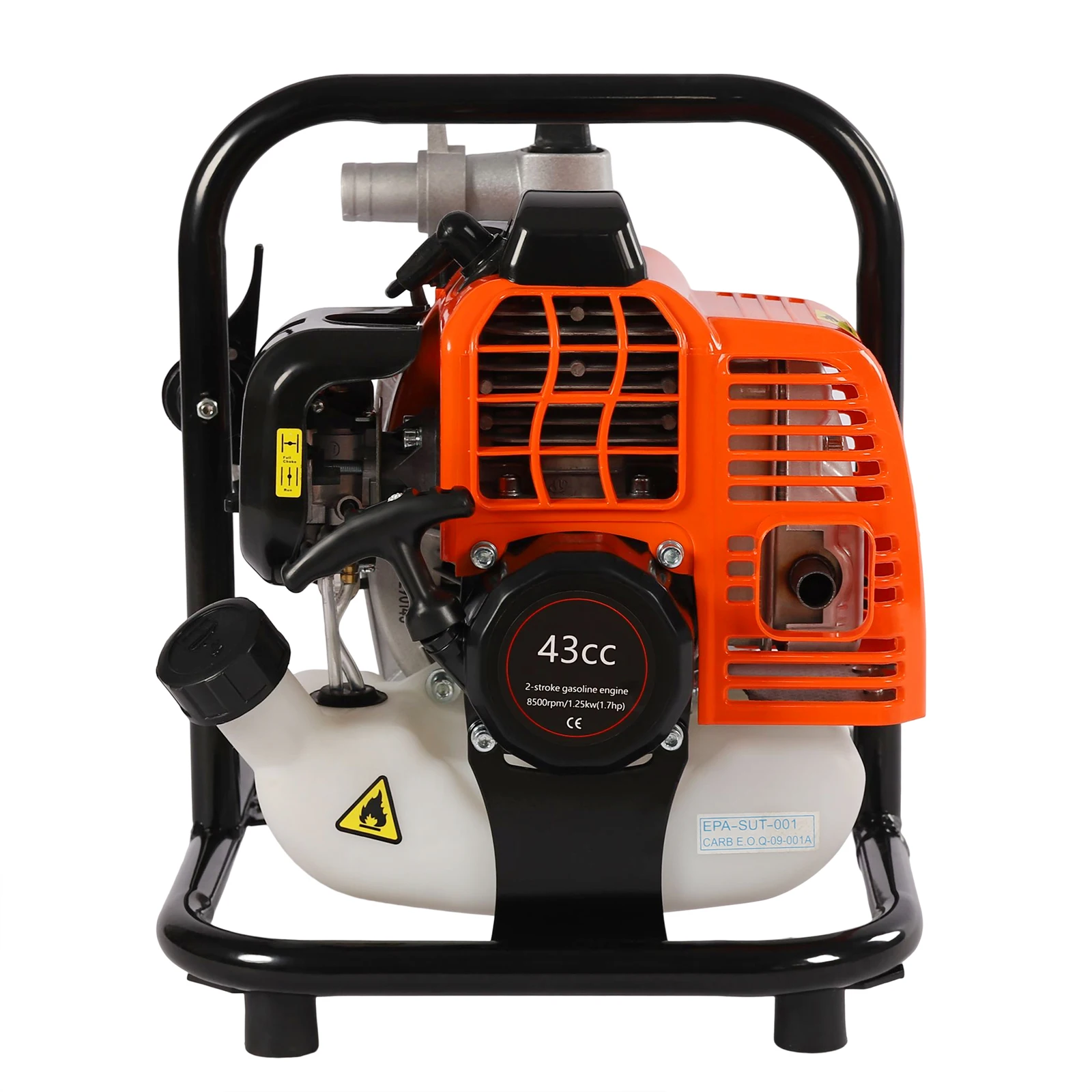 1.7HP  Water Pump 43CC High Pressure Gas Powered Pumping Ranch Garden Irrigation Transfer