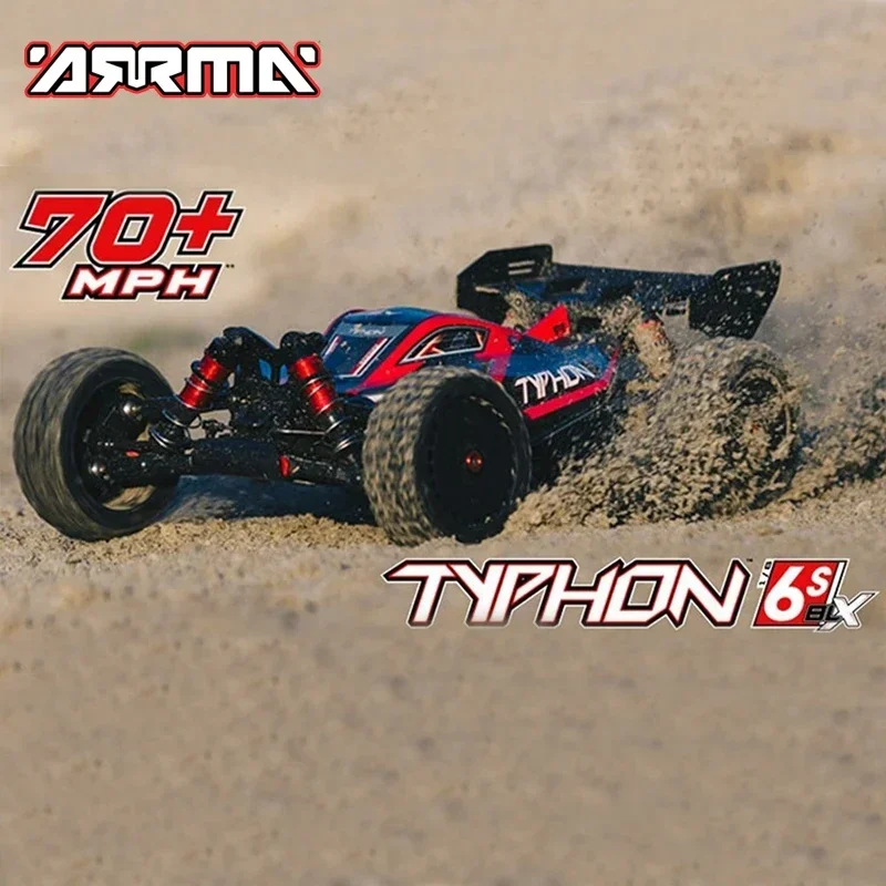 Arrma 1/8 typhon 6s 4x4 rtr buggy sem escova ara8606v5 4wd modelo de controle remoto elétrico carro buggy brinquedos