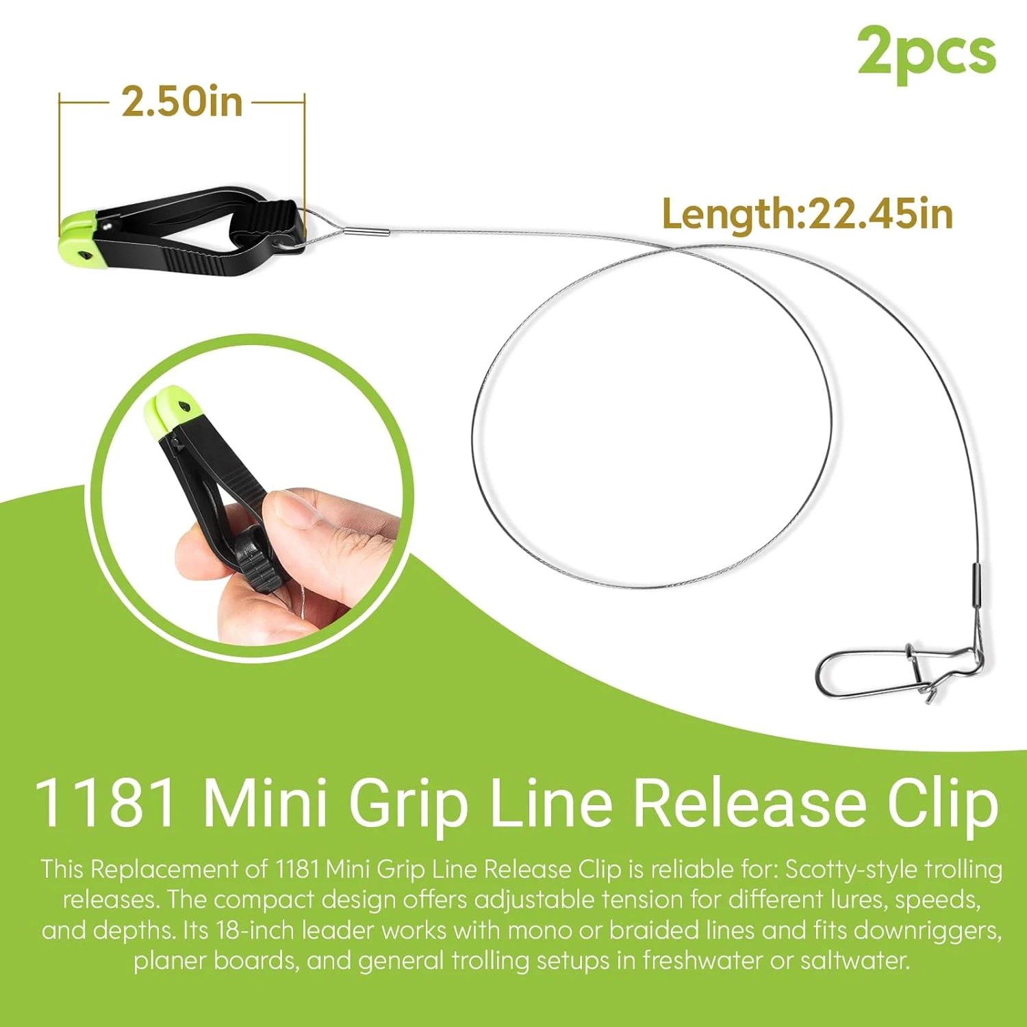 مشبك تحرير خط الصيد 1181 لـ Sc - مراجعة Tippet Line وسعره