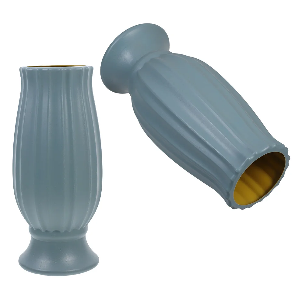 

2Pcs Cemetery Flower Vase Heavy Duty Metal Construction for Tombstone Flowers Extended Any Weather Floral Vase