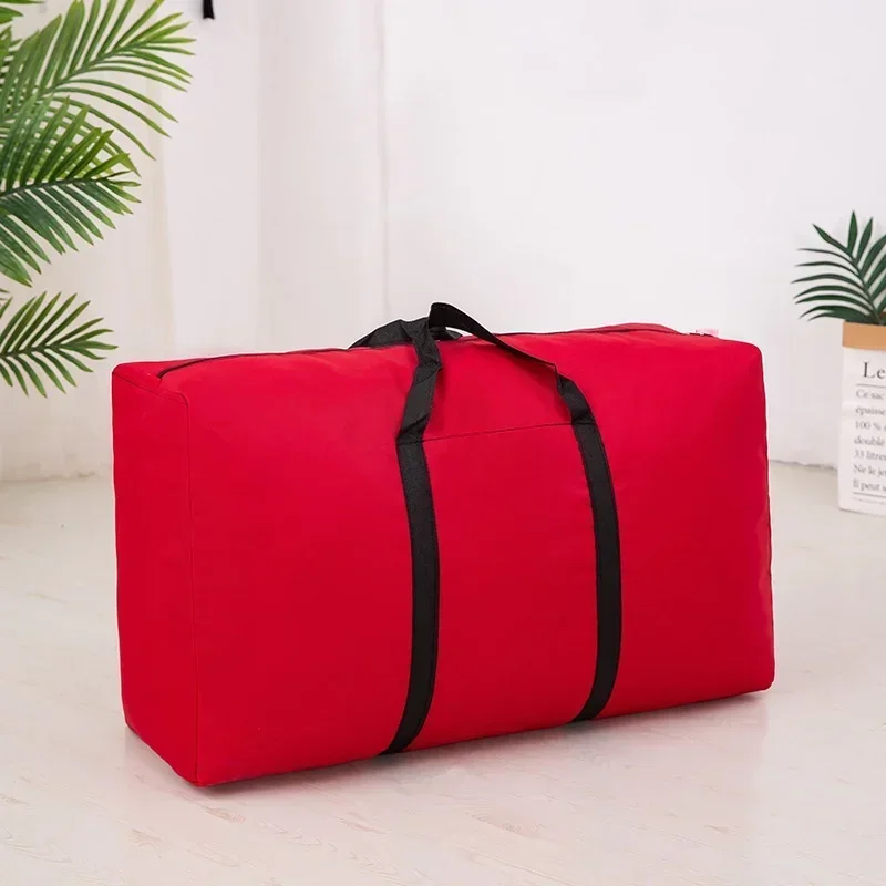 Unisex Large Capacity Storage Bag Foldable Travel Bag Clothes Storage Zipper Storage Bag Oxford Cloth Portable Luggage Bag