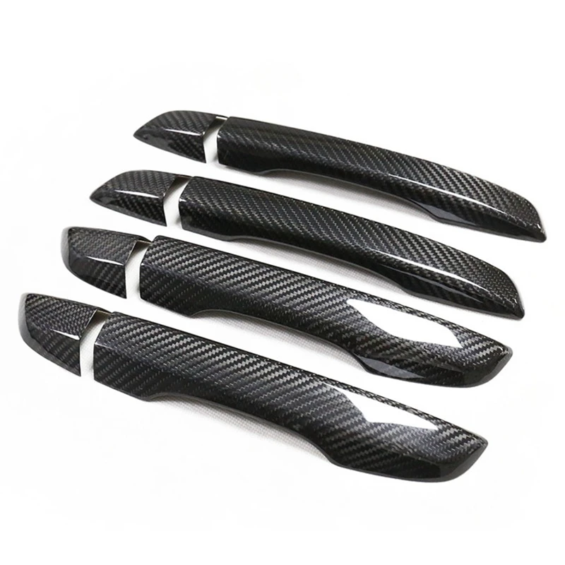 

For Honda Civic 10th 2016 2017 2018 2019 Carbon Fiber Car Door Handles Covers Overlays Protection Catch Cap Stickers Car Styling