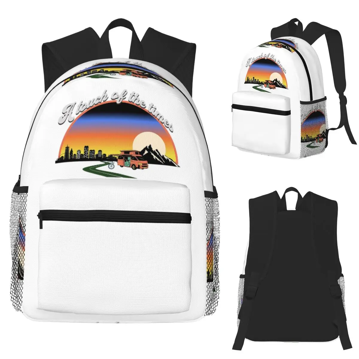 

A Touch Of The Times Student Backpack School Bag Hiking Travel Daypack for Men Women Fashion Bookbag Shoulder Bags