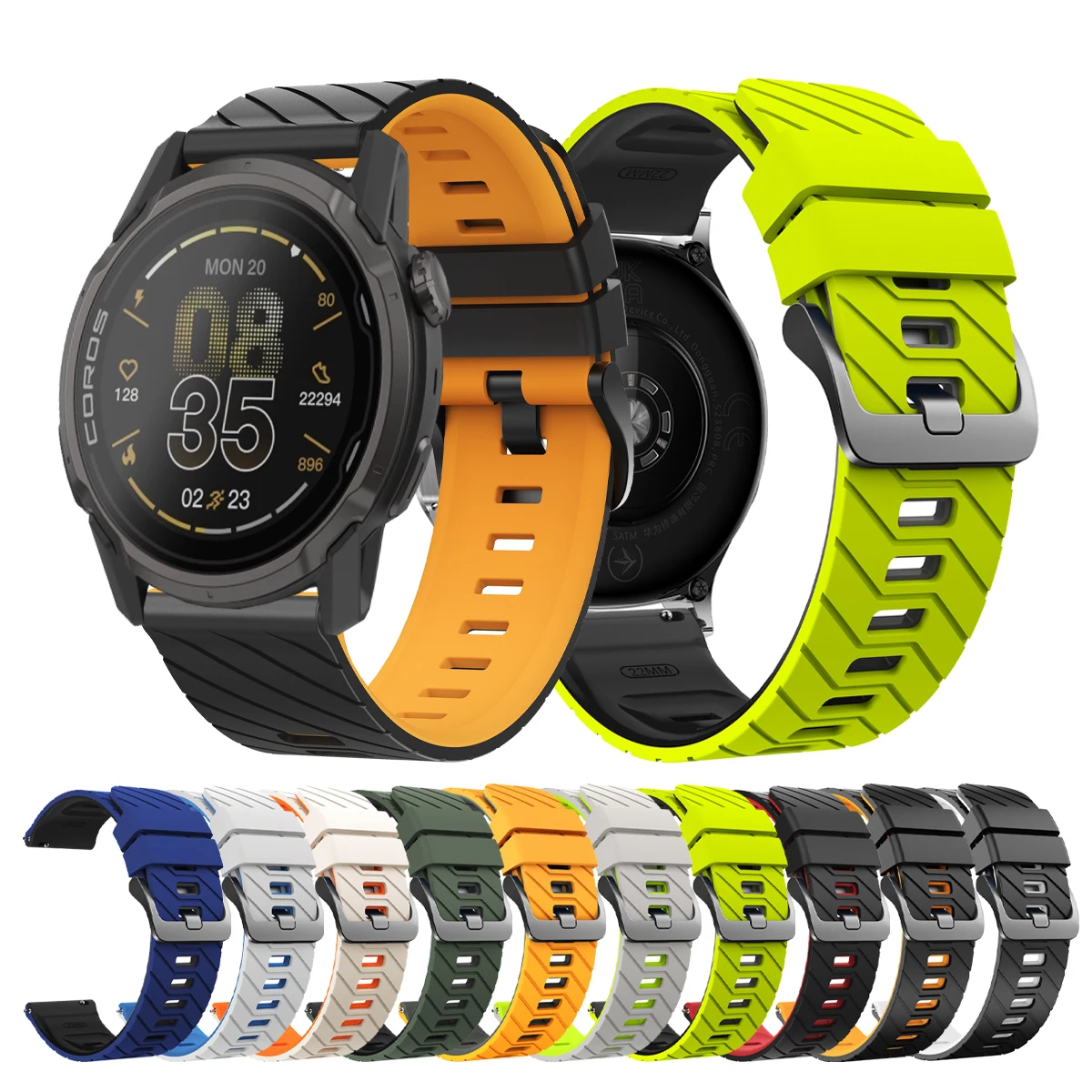 22Mm Silicone Watch…