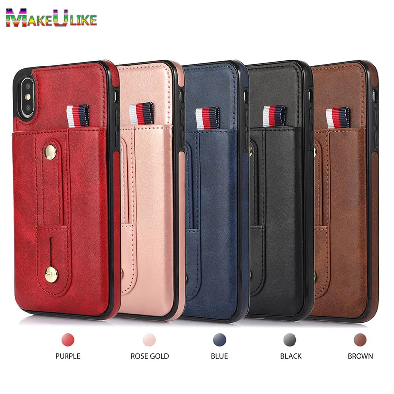 

Retro Leather Case for iPhone XS Max Case Card Holder Slots Wallet Case for iPhone 6 7 8 Plus X XR12 13 Mini 11 14 Pro Max Cover