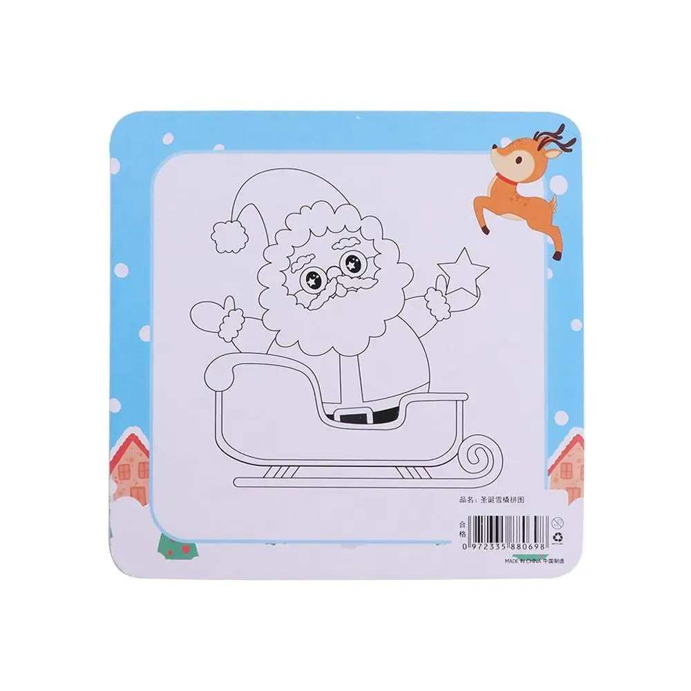 

Christmas Christmas Puzzle Handmade Puzzle 3D Santa Claus 3D Puzzle Animal Model Random Cartoon Jigsaw Puzzles Toddlers