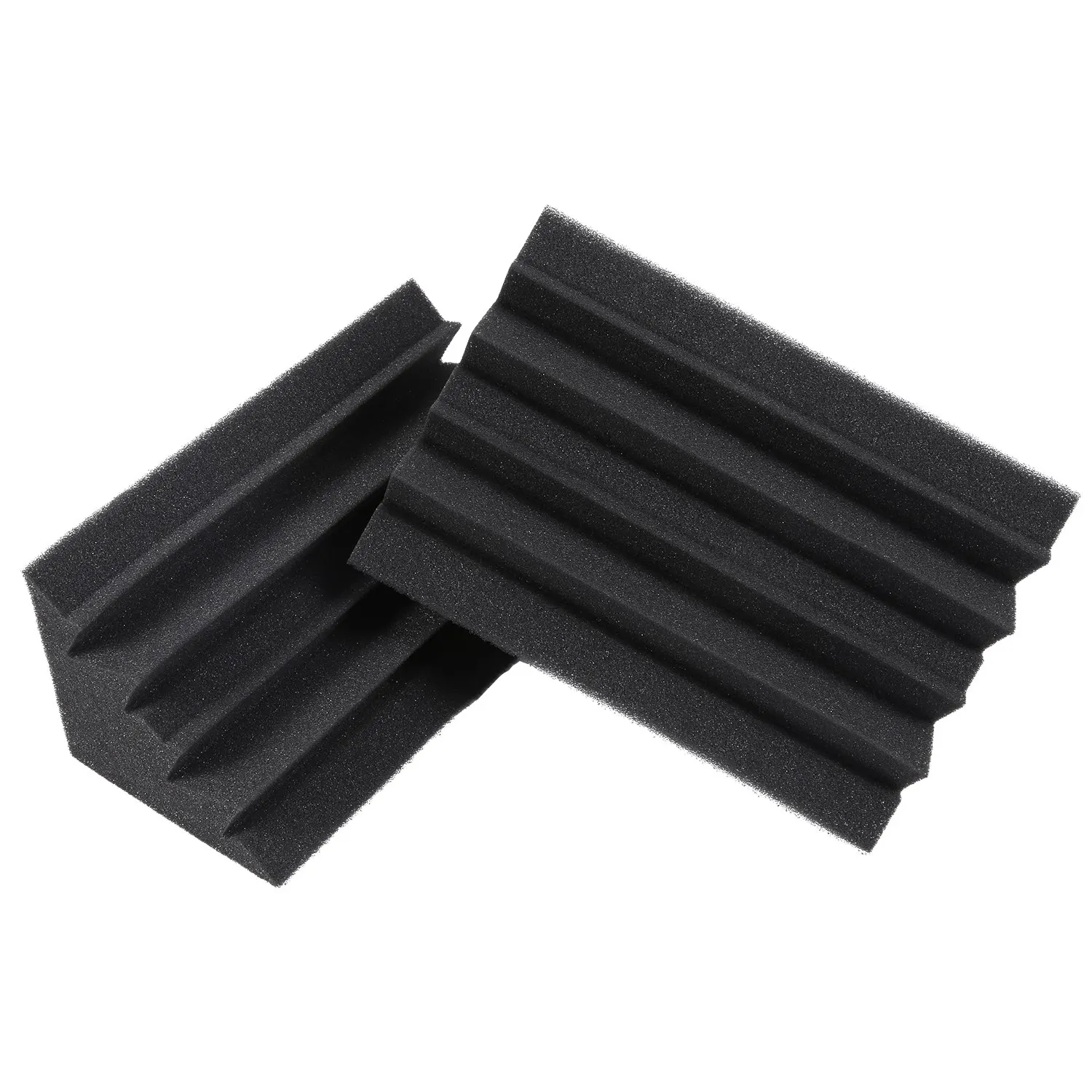 Novo pacote de 8 de 4.6 pol. x 4.6 pol. x 9.5 pol. preto isolamento acústico armadilha de baixo acolchoamento de espuma de parede acústica telhas de espuma de estúdio (8p