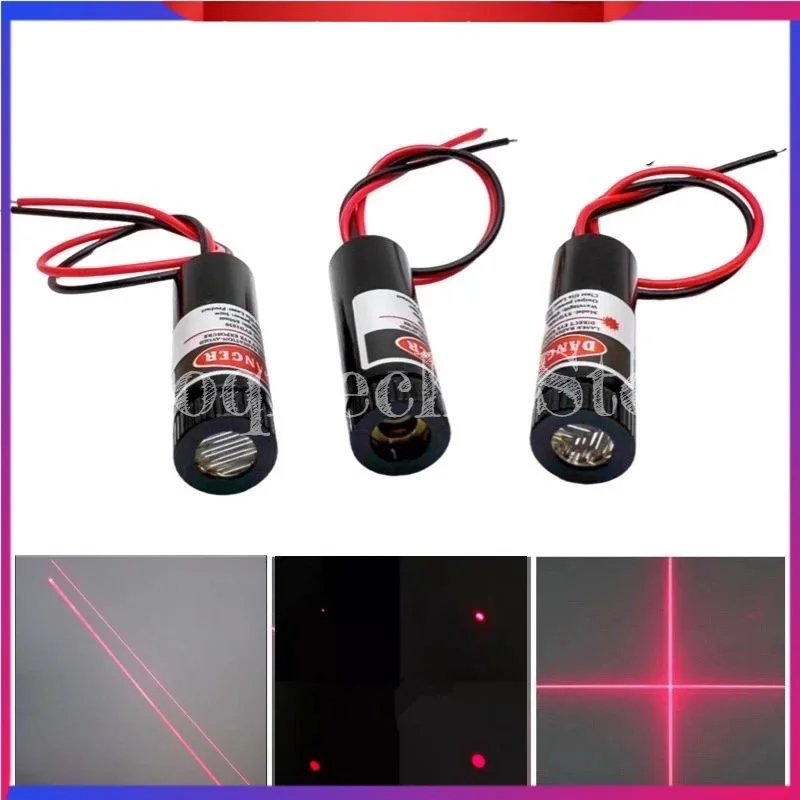 

24V industrial grade laser module 12mm 650nm red light laser head, straight line, cross line, point shaped adjustable focus
