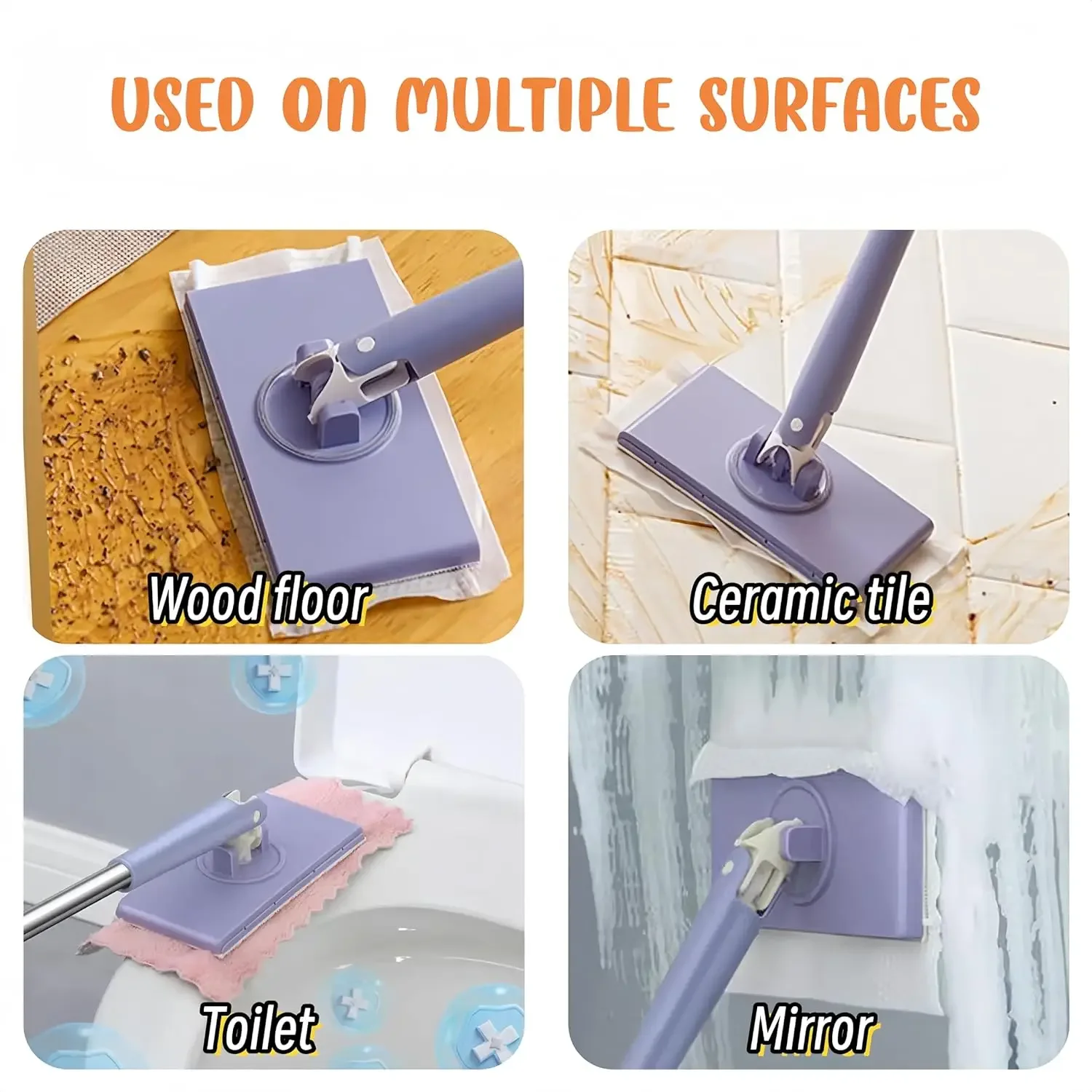 Automatic Household Cleaning Mini Mop Multi-function Towel Mop French Window Cleaner Dedusting Tool Household Cleaning Appliance