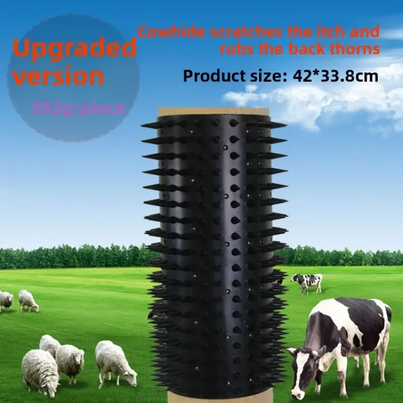 2X Plastic Cow Horse Massage Brush Weather Resistant Farm Animal Tickling Artifact Scratcher Soft Massage Brush Equine Bovine