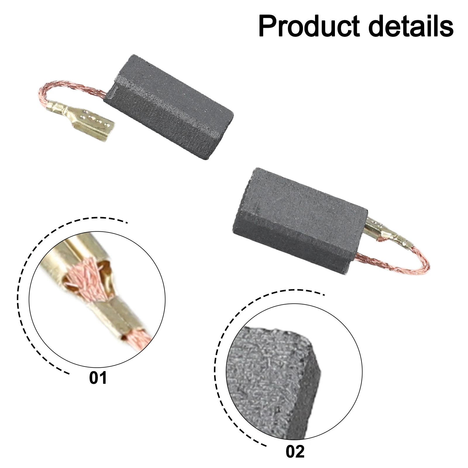 For Bosch GWS 1000 Electric Motor Brushes Motor Carbons For Motor Maintenance 5*10*17 Mm Frequent Replacement Parts