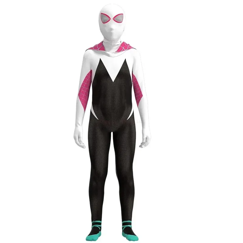Sky02 superhéroe Spider Gwen Stacy Spider Man Cosplay Zentai mono máscara disfraz de Halloween para mujeres niñas Spiderman Costu88Li