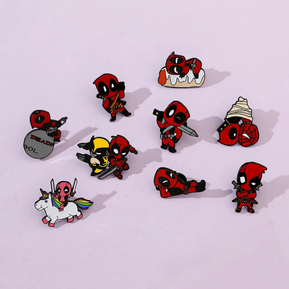 Disney Marvel Cartoon Deadpool Broche Grappige Metalen Pinnen Badges Accessoires Sieraden Geschenken