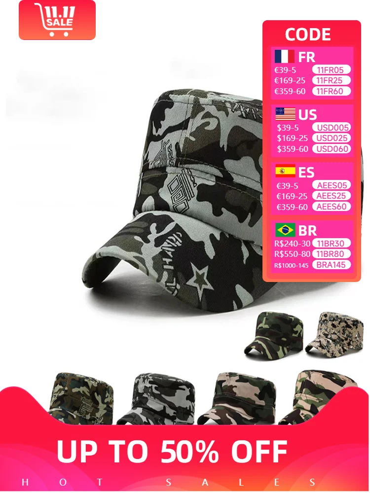 Tactical Camouflage Army Hat uomo donna Baseball colorato army Cap Camo Military Airsoft Hunting Combat protezione solare cappelli berretto da pesca