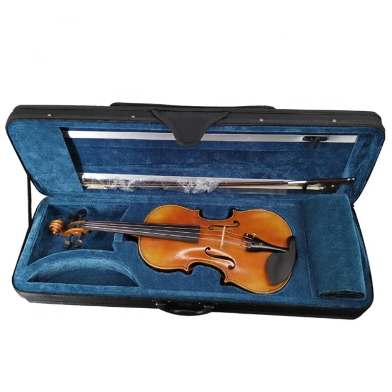 professional 4/4 advanced Antique violin string instruments hand made oil Brown violins with case rosin and bow