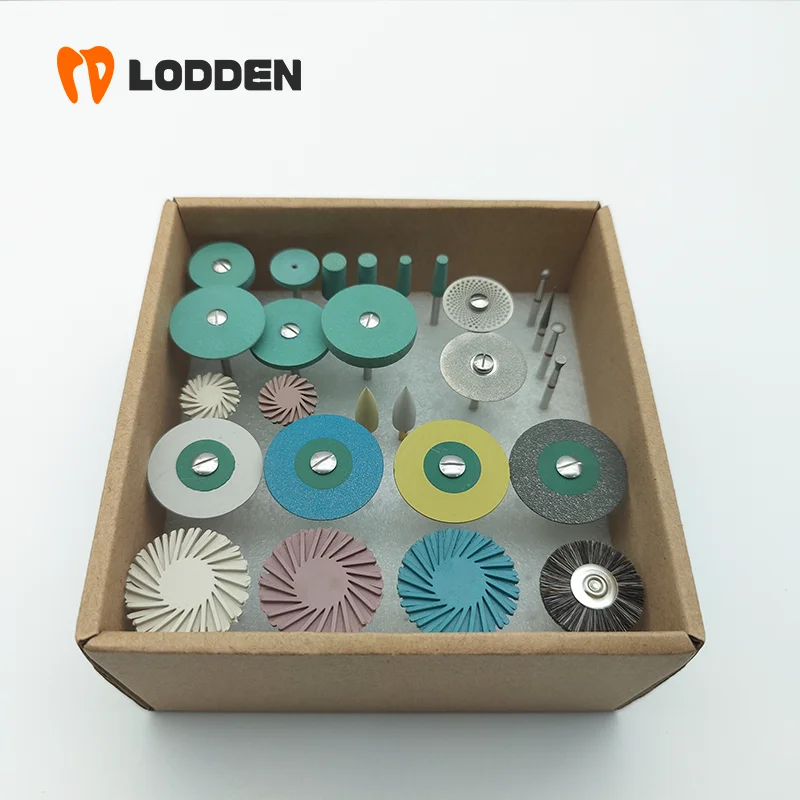 Schleif- und Polierset für Dentallabore für Metall, Acryl, Keramik, Zirkonoxid, Lithiumdisilikat mit Diamantbohrern und Gummirollen – Detail 28