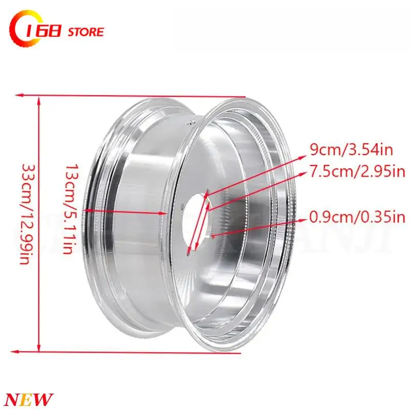 Rodas de 12 polegadas de alta qualidade, rodas de liga de alumínio de 4,50-12 polegadas, adequadas para motocicletas, triciclos elétricos e peças de scooter