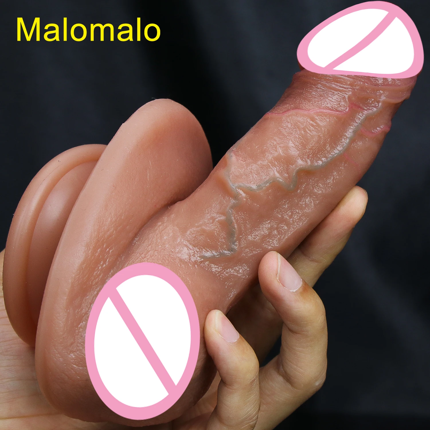 Soft Realistic Vein Skin Feel Small Dildo Silicone Penis Masturbators Double Cock Women Anal Sex Toy Powerful Suction Cup Dick