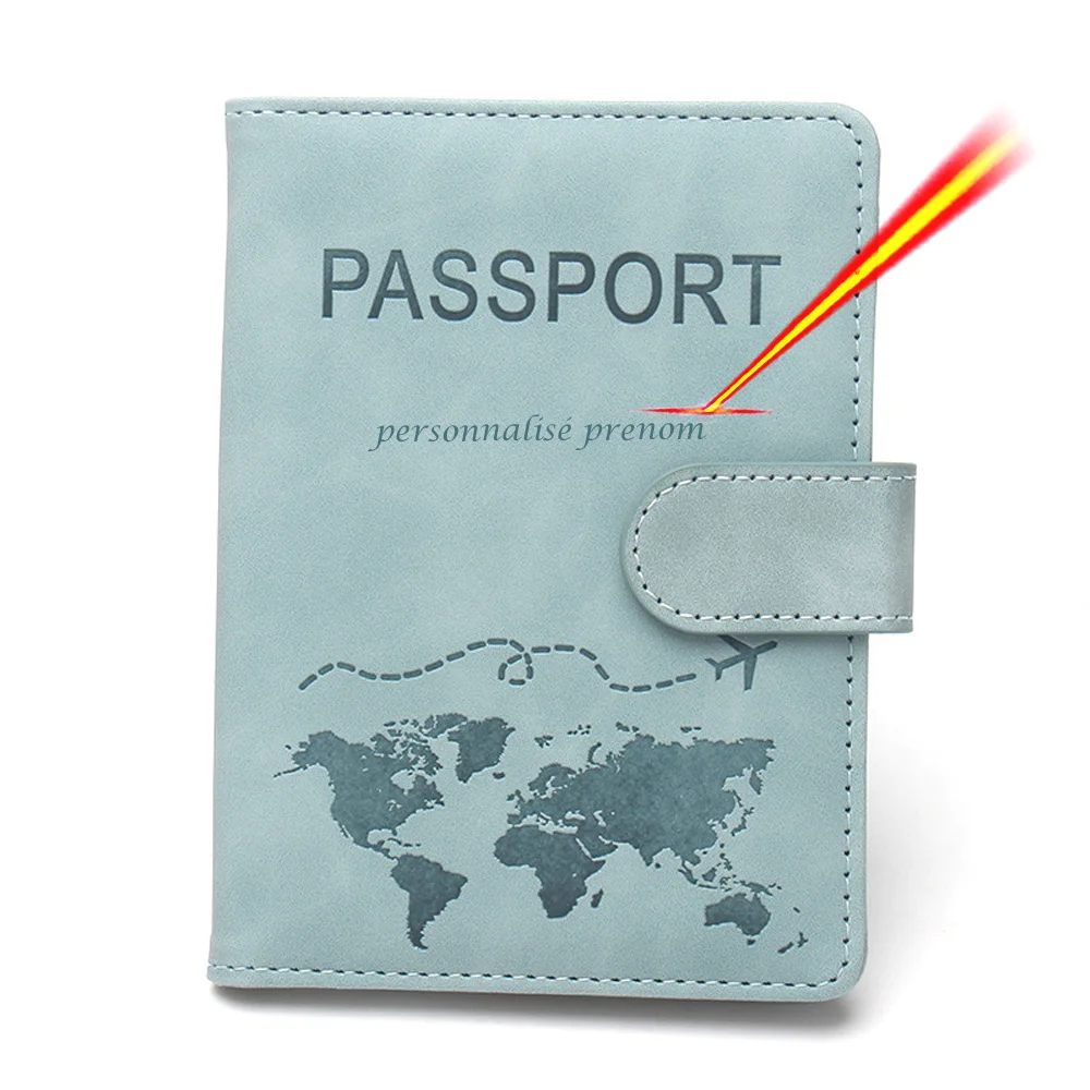 Travel Accessories Customizable Passport Cover First Name Travel Passport Cover Wallet Men and Women ID Card Holder