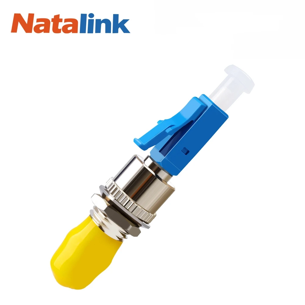 Natalink LC/UPC Male to ST/UPC Female Fiber Optic Adapter Singlemode Flange Hybrid Optical Connector for SFP Module Coupler