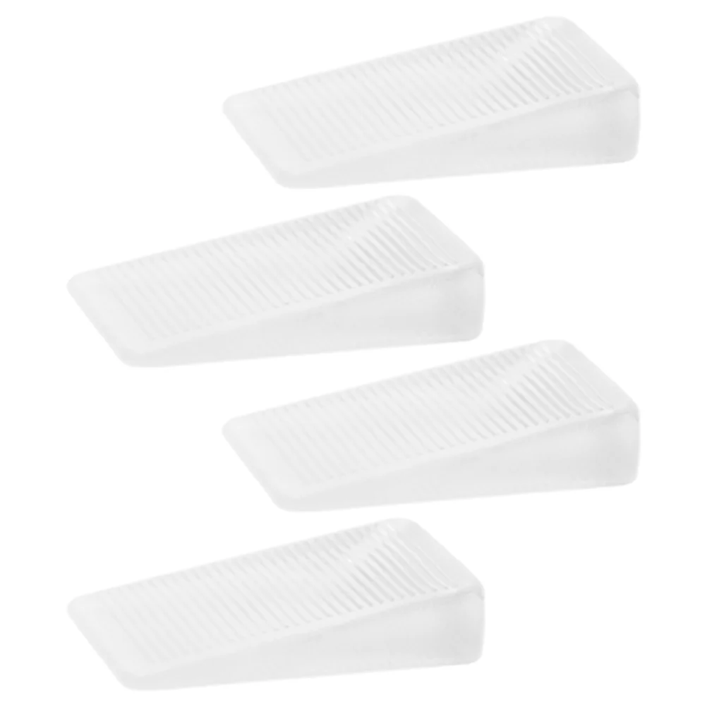 4 Pcs Wedge Cabinet Foot Pads Shims Furniture Floor Leveling Feet Toilet Pvc Bumpers Clear for