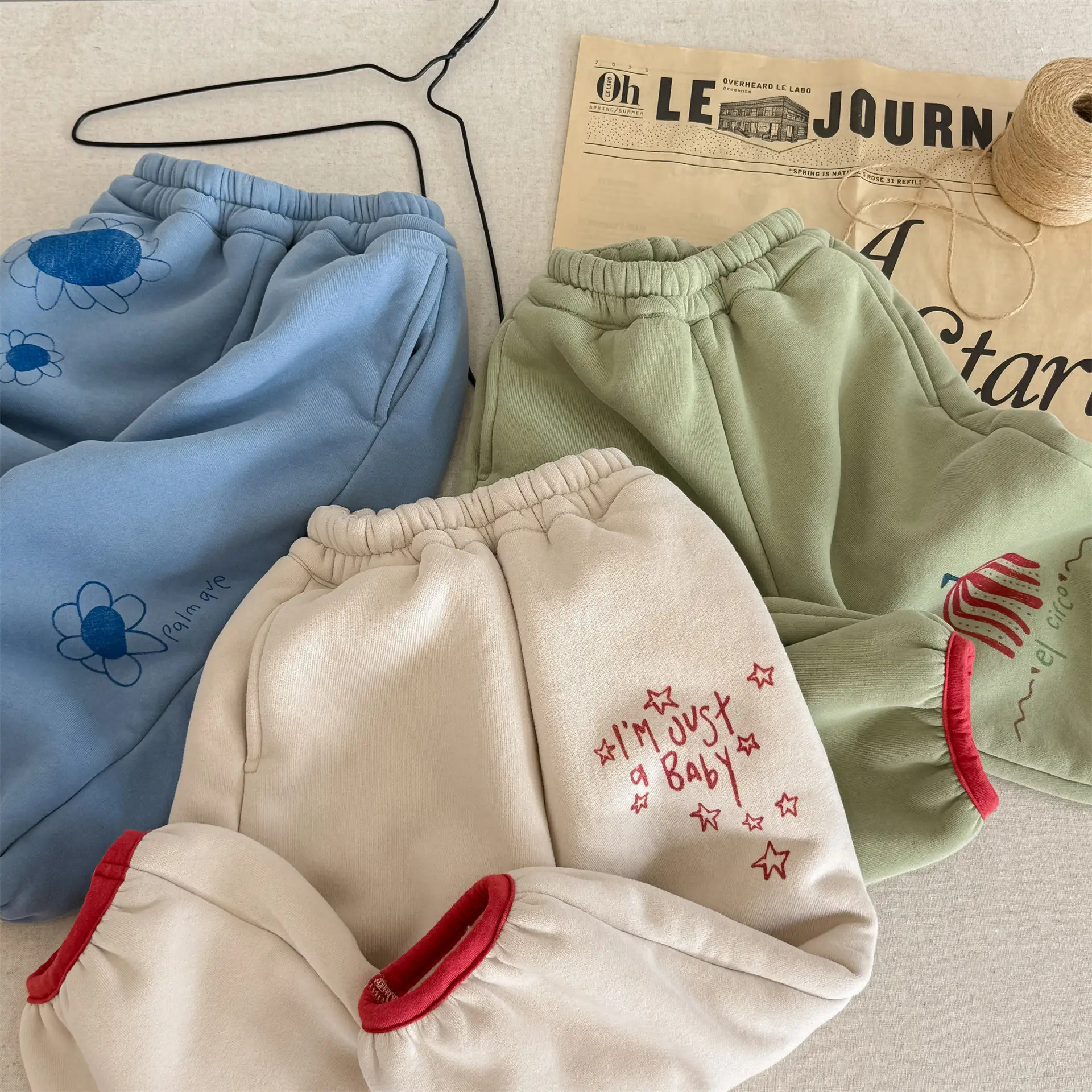 

2025 Winter New Children Fleece Sweat Pants Baby Girls Warm Trousers Plus Velvet Thick Boys Loose Casual Pants Kids Clothes