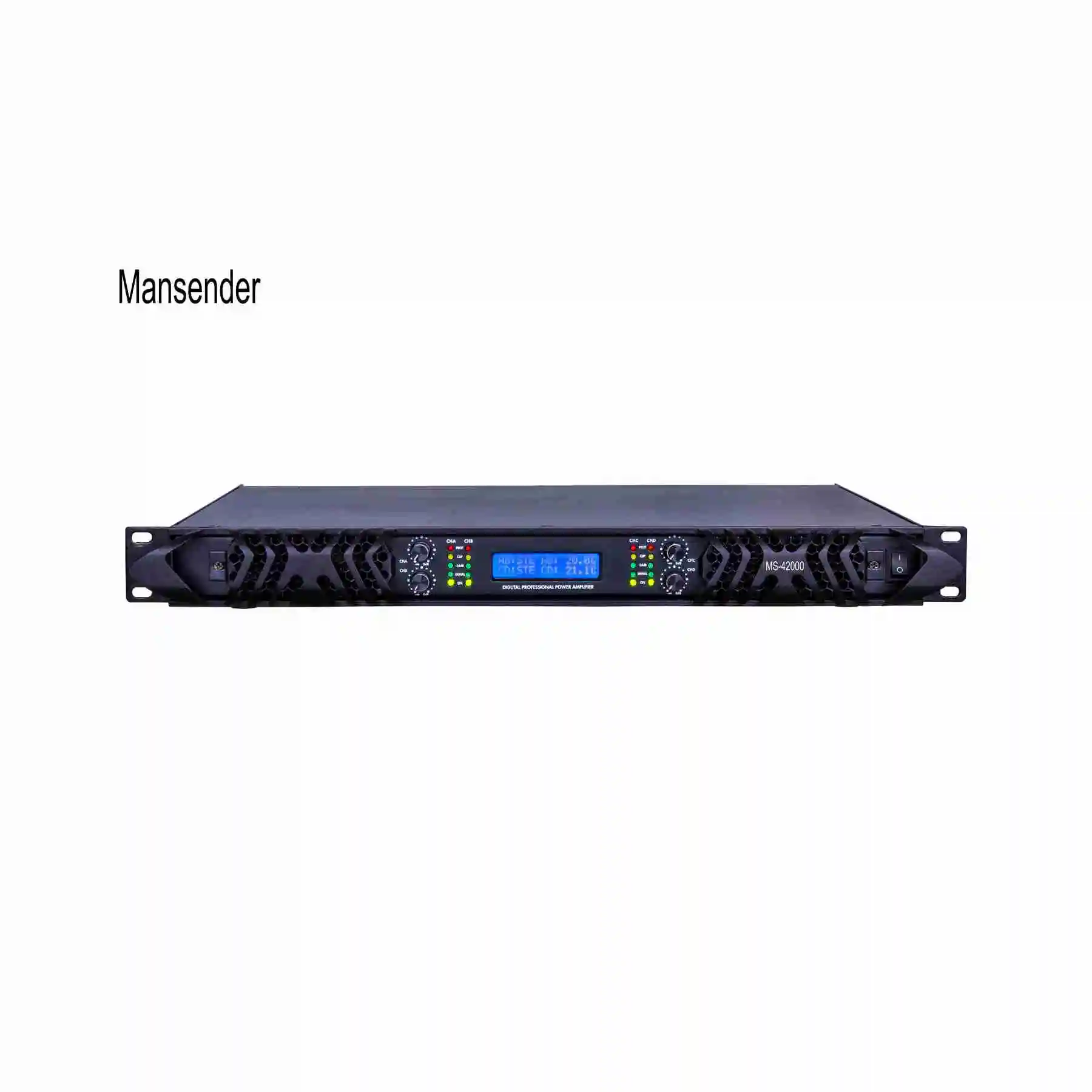 MS-42000 Professional 1U Class D Digital Audio Stereo Echo Amplifier High Quality 4CH Big Power 2000Watts OEM For Line Array