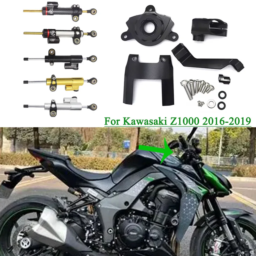 

Fit For Kawasaki Z1000 2016 2017 2018 2019 Motorcycle CNC steering damper shock absorber kit For Kawasaki Z 1000