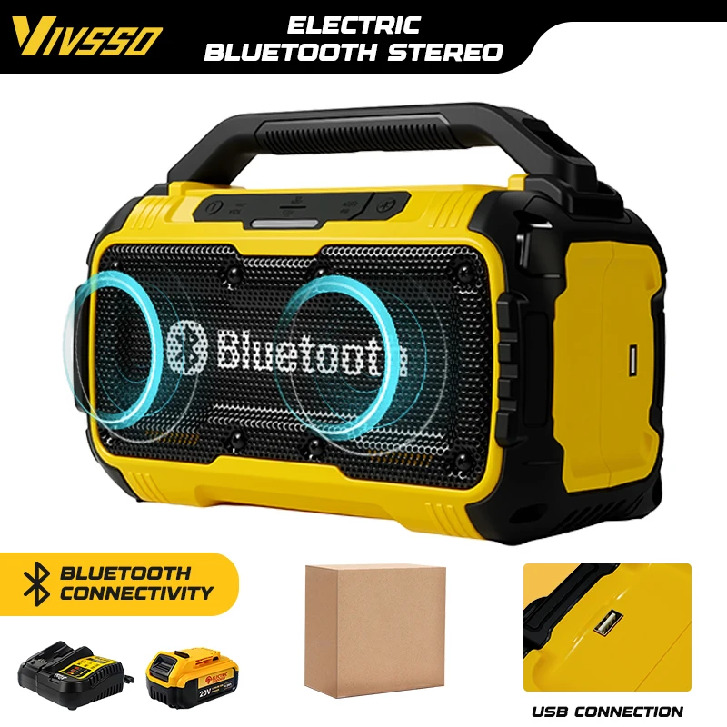 Vivsso Bluetooth Speaker, High-power Portable Speaker, 3D Stereo Outdoor