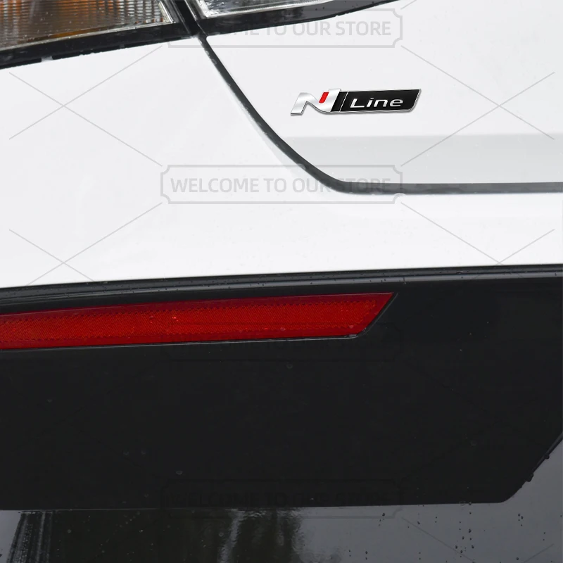 سيارة ثلاثية الأبعاد المعادن N خط الجسم شعار مصبغة شارة الشارات السيارات الذيل ملصق لشركة هيونداي إلنترا فيلوستر كونا توسكاني توكسون I30 I10