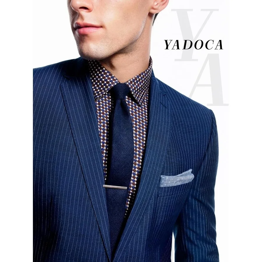 Elegant Tie Clips for Men in Black SilverTone and GoldTone Design Perfect for Wedding Business and Formal Occasions with Premiu