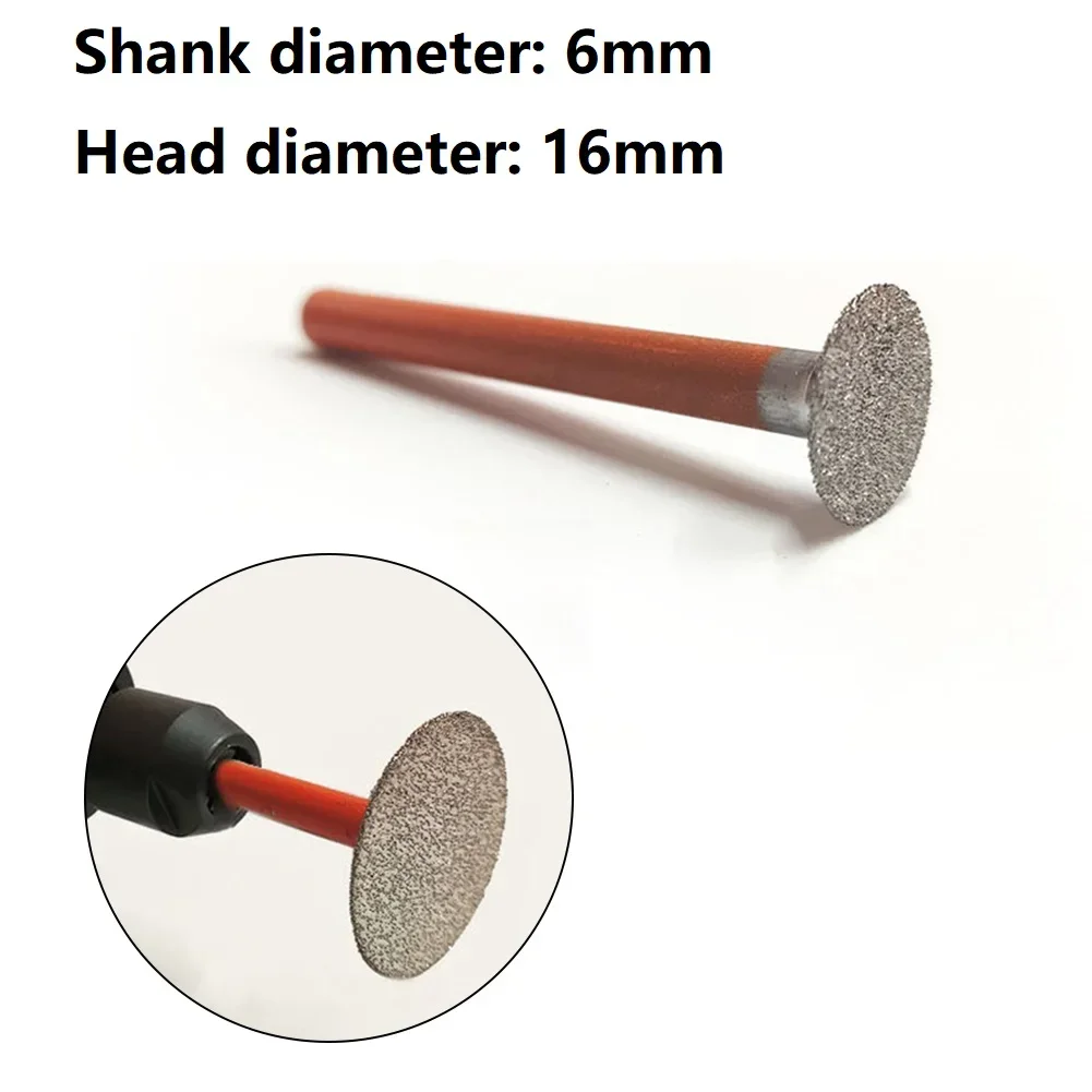 다이아몬드 그라인딩 버 니들 포인트 조각 연마 유리, 옥 스톤 드릴 비트, 회전 도구 세트, 6mm 생크
