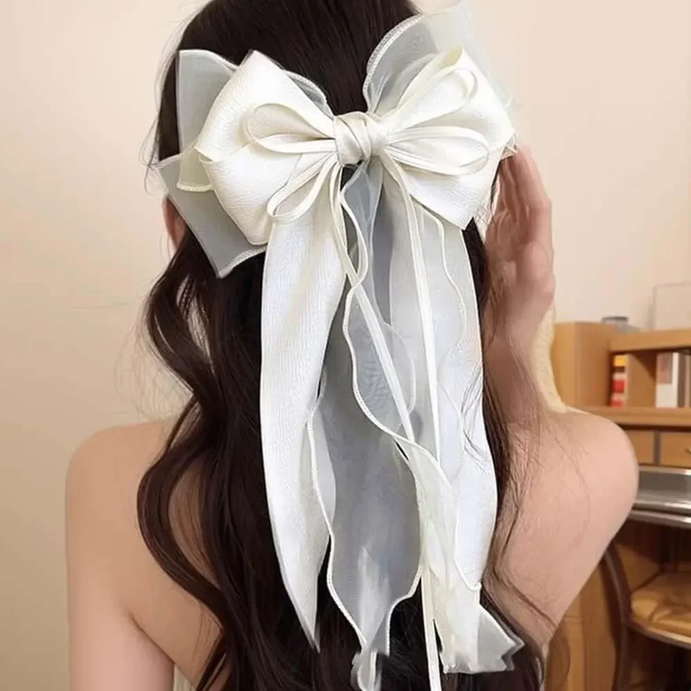 Elegante große Haarspangen mit Spitze und Schleifenband für Frauen und Mädchen, Valentinstag- und Hochzeitsaccessoires – Detail 7