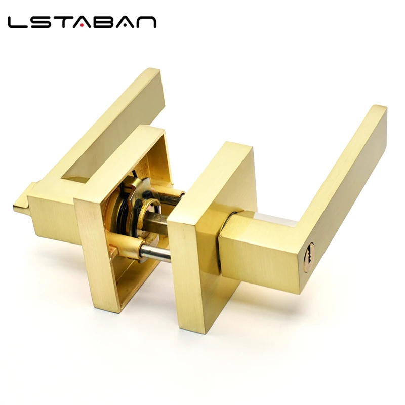 Room Door Handle Lock High-Grade Aluminum alloy Handle Lock Three-Pole Spherical Door Lock Bedroom Bathroom Hardware Accessories