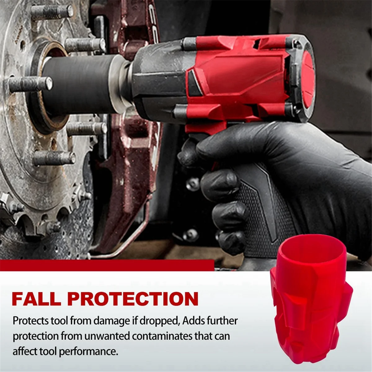 ABKM 49-16-2960 Torque Impact Rubber Protective Boot for Milwaukee M18 Fuel Mid-Torque Impact Wrench