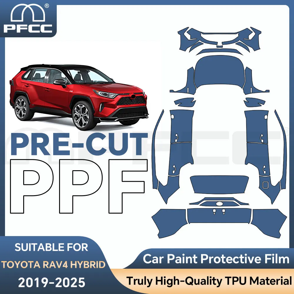 

Car Accessories For Toyota RAV4 Hybrid 2019-2023 8.5thick High Quality Self-Healing Transparent Pre-Cut Car Paint Protection PPF